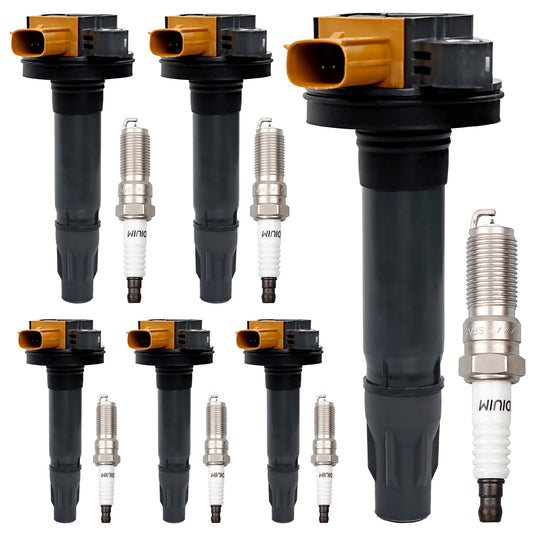 Solid Spare 6X DG549 Ignition Coil & Spark Plugs Pack For 15-23 Ford F-150 Explorer 3.5L