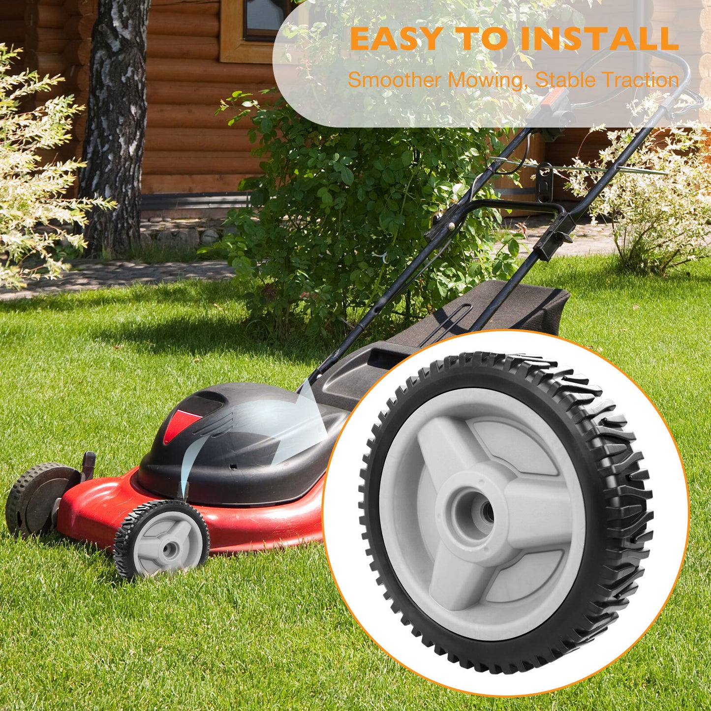 8" Lawn Mower Front Drive Wheel Set For Husqvarna 5521 CHV XT722FE 532401274
