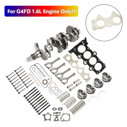G4FD Engine Rebuild Overhaul Kit w/Crankshaft & Connecting Rod for Hyundai 1.6L