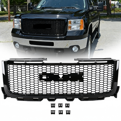 Front Grille Assembly Fits For 2011 2012 2013 2014 GMC Sierra 2500/3500 HD Black
