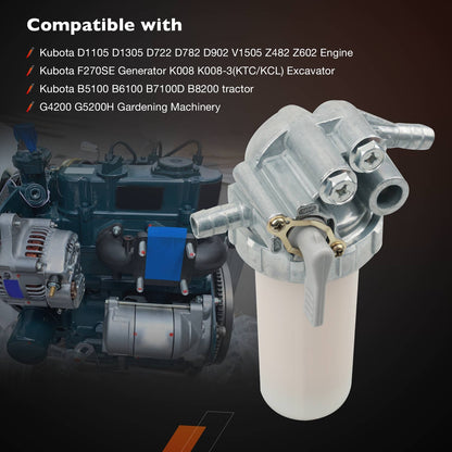 1G313-43010 Fuel Filter Assembly For Kubota D1105 D1305 D722 Engine 15393-43017