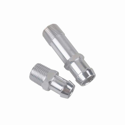 HEATER HOSE FITTING SET For 3/4" WATER PUMP 5/8" INTAKE CHROMED STEEL SBC BBC