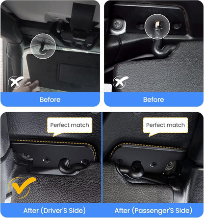 Sun Visor Kit for Jeep Wrangler JK 2018/Wrangler 2018-2023/Gladiator 2020-2023