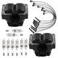 Ignition Coils & Iridium Spark Plugs w/ Wire Fit 91-01 Ford F150 Lincoln Mercury