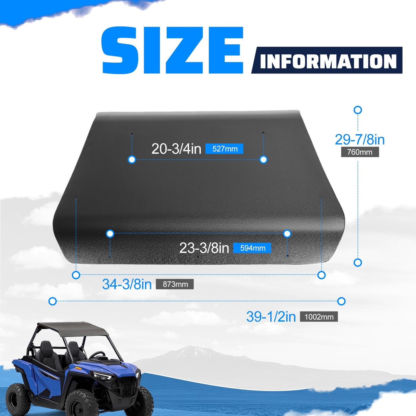 Solid Spare ATV Heavy Duty Aluminum Roof Top For Honda Talon 1000X-4 (2020+) Powder Coated