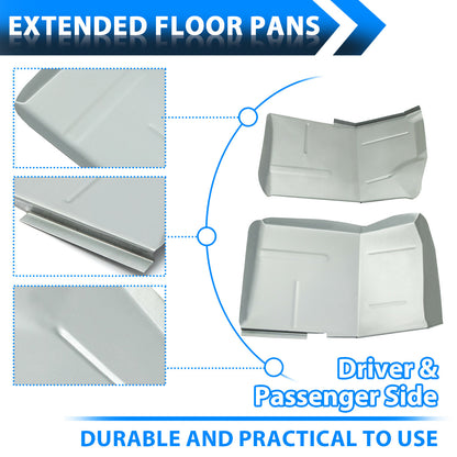 Solid Spare Zinc-plated Extended Floor Pans For Chevy GMC Truck Blazer Jimmy Suburban 73-87