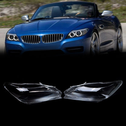 Pair Front Headlight Lens Headlamp Cover Replacement For BMW Z4 E89 2009-2016