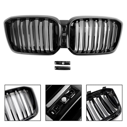 Gloss Black Front Kidney Grill Grille Fit For BMW X3 X4 G01 G02 2022-2025 2024