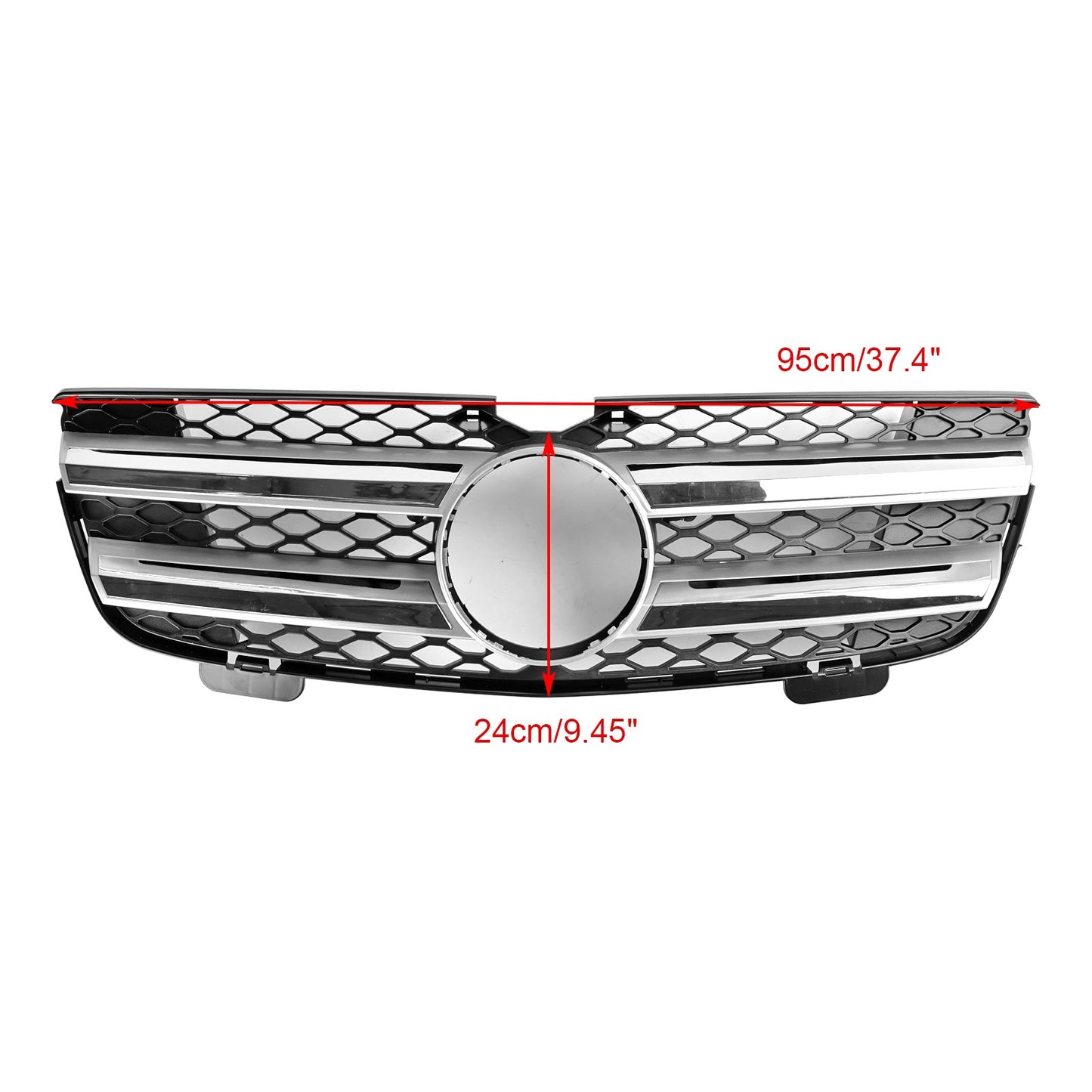 Front Bumper Grille Grill Fit Mercedes Benz GL-Class X164 2007-2009 Chrome