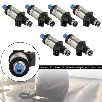 6* 18715T1 Fuel Injectors For Mercury Outboard 150 175 200 225 250 300 HP 98-05