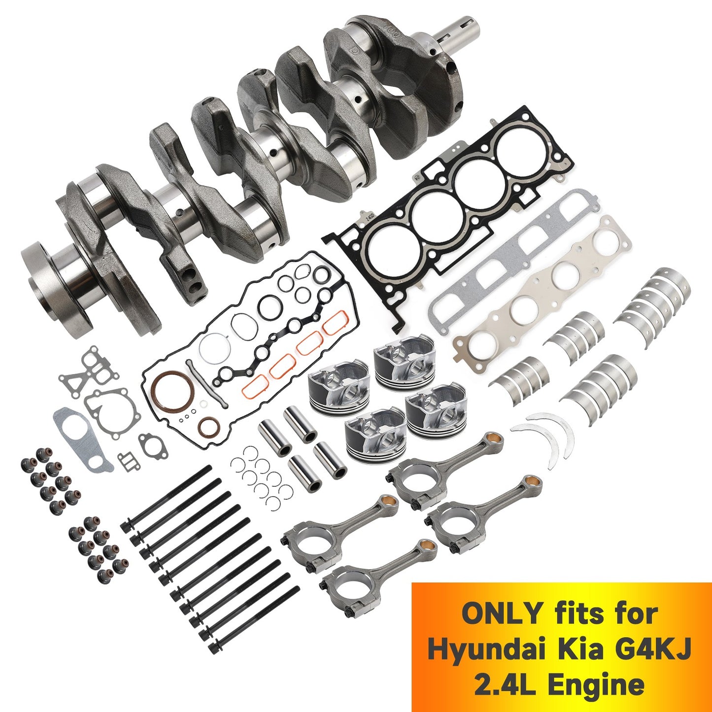 G4KJ 2.4L Engine Overhaul Rebuild Kit Crankshaft Rods for HYUNDAI KIA Sorento