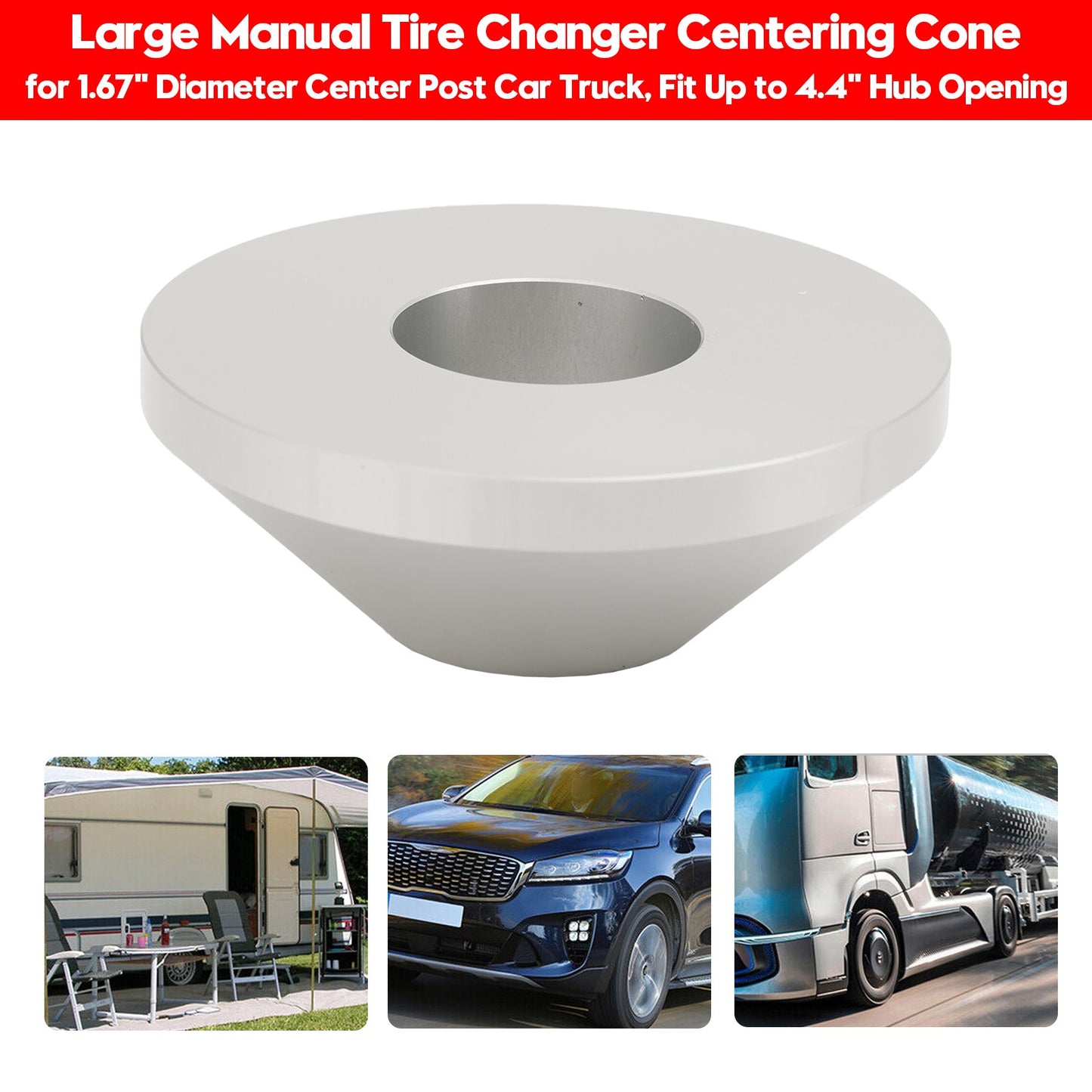 Large Manual Tire Changer Centering Cone for 1.67"Diameter Center Post Car Truck