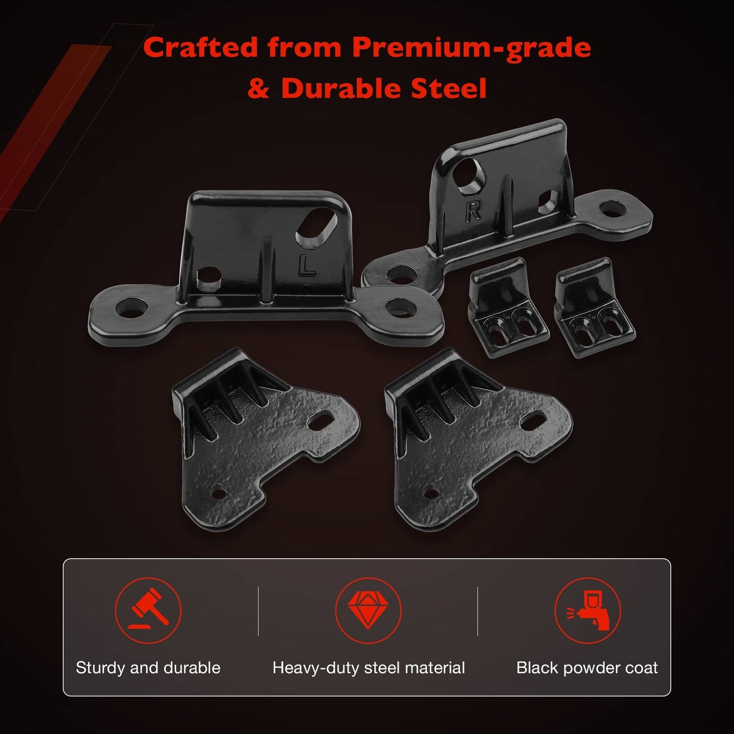 Hard Top Mounting Brackets Kit For 2018-24 Jeep Wrangler JL JLU 4Xe Gladiator JT