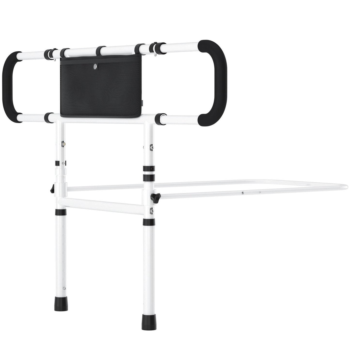 Foldable Bedside Handrail Mobility Aid Guard – No Drill Safety Support Rail