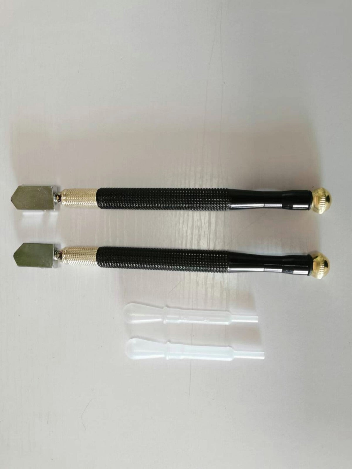 2X Diamond Glass Cutter Metal Handle Oil Feed Cutting Tool Steel Blade