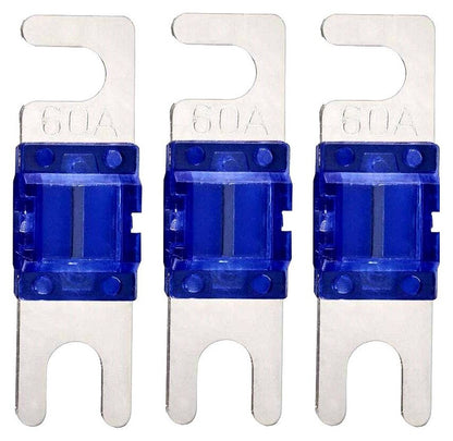 Mini ANL Fuse 60A 60 Amp 32V AFS Fuses For Auto Marine Stereo Audio Video 3 Pack