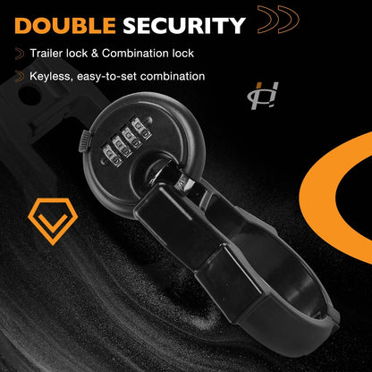 Hitch Coupler Lock w/ Combination Lock For Bulldog Style Couplers Heavy Duty
