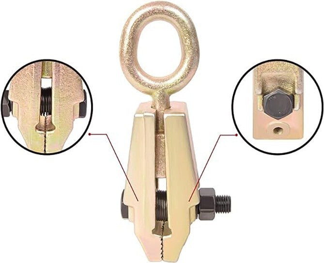 Self-Tightenin?g grips 5 Ton Straight Way Frame Back Body Repair Pull Clamp