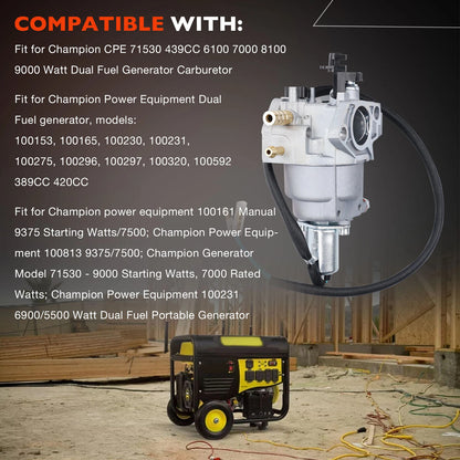 Carburetor Carb Fit For P28-H-4 Champion Huayi Dual Fuel Generators 47.131000.25