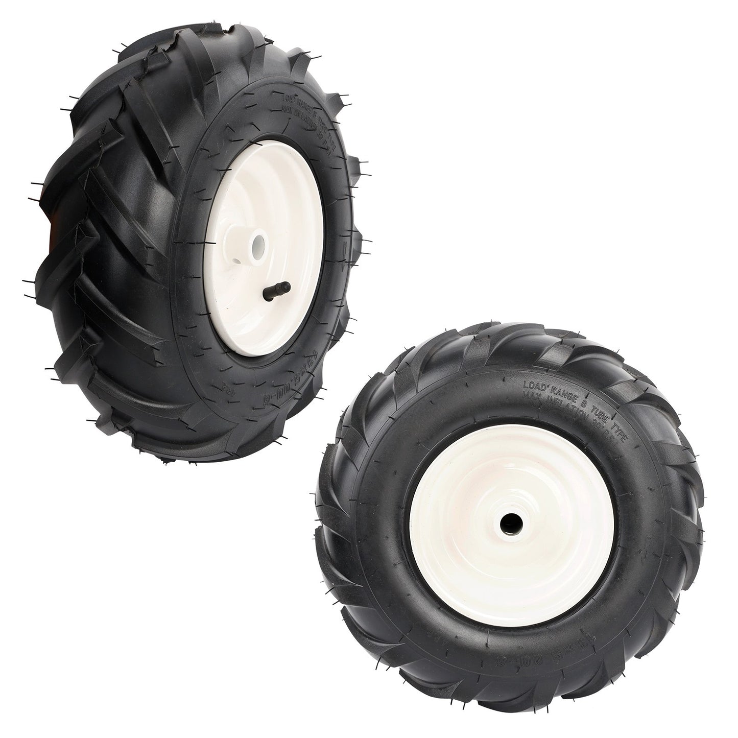 2x 13x5.00-6" Tiller Tire ＆ Wheel 3-1/8" Centered Hub For Craftsman Troy-Bilt
