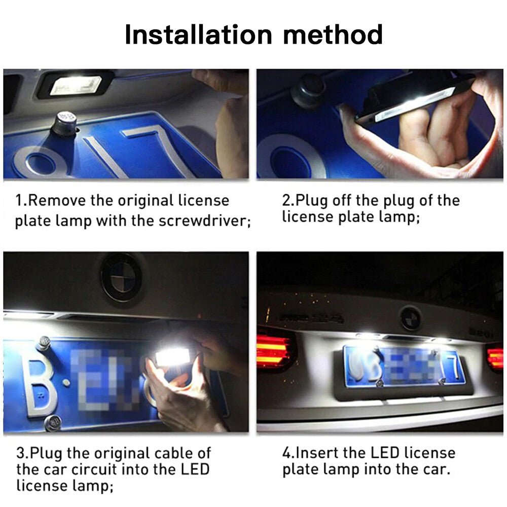 AUXITO White LED License Plate Tag Light For 2014-18 Chevy Silverado GMC Sierra