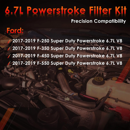 FD4624 6.7L Diesel Fuel Air Filter Kit For 17-19 Ford F250 F350 Super Duty FP92