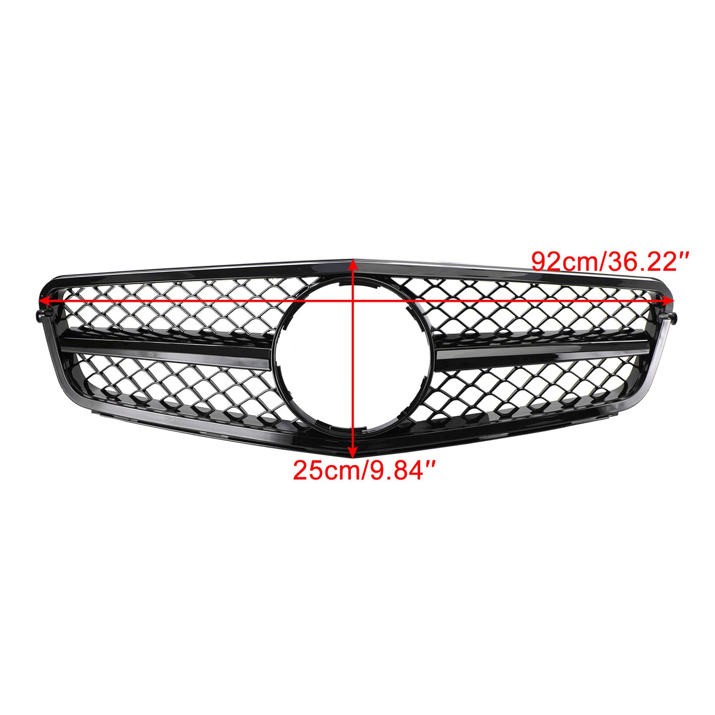 Gloss Black Grill Grille Fits Mercedes Benz W204 C250 C350 2008-13