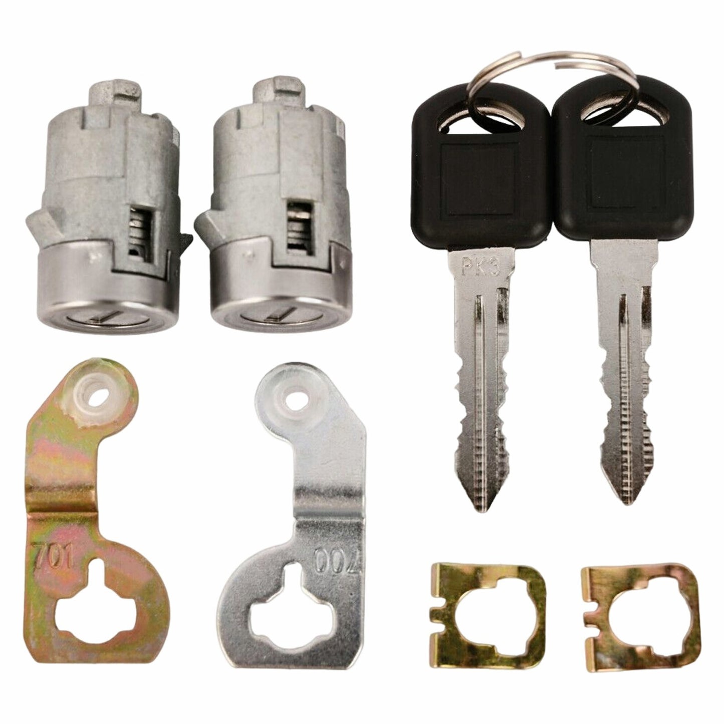 Door Lock Cylinder Set With Keys & Clips For 2001-2006 CHEVY SILVERADO TAHOE