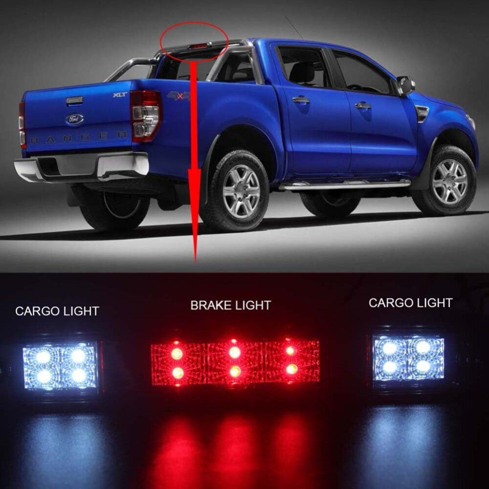 LED Rear Cargo 3rd Third Brake Light Lamp For 92-96 Ford F150 F250 BRONCO Smoke