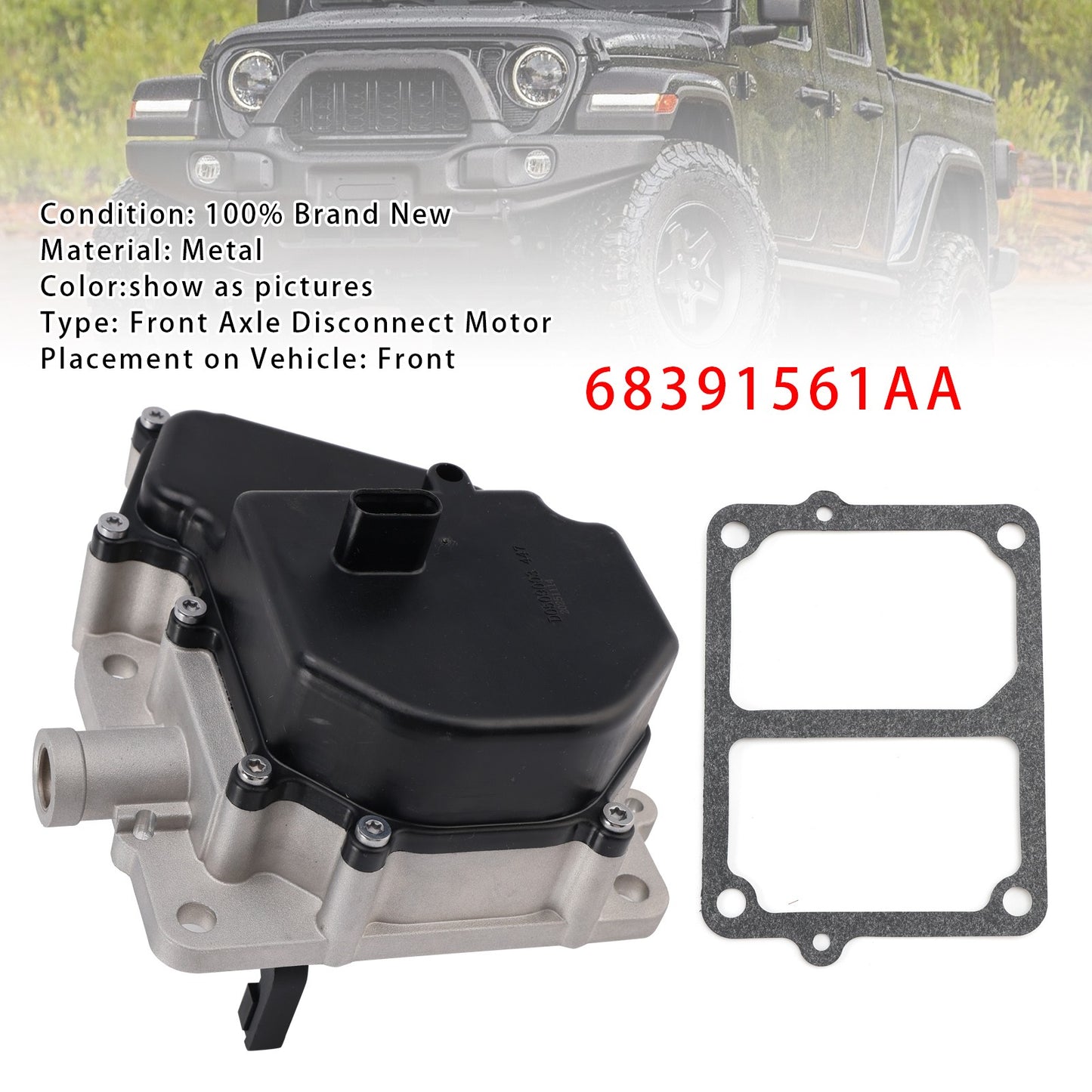 Front Axle Disconnect Motor 68391561AA For Jeep Wrangler JL Gladiator 2018-2025