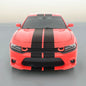 Black Carbon Fiber 10" Vinyl Rally Stripes Racing Stripes For Dodge Charger