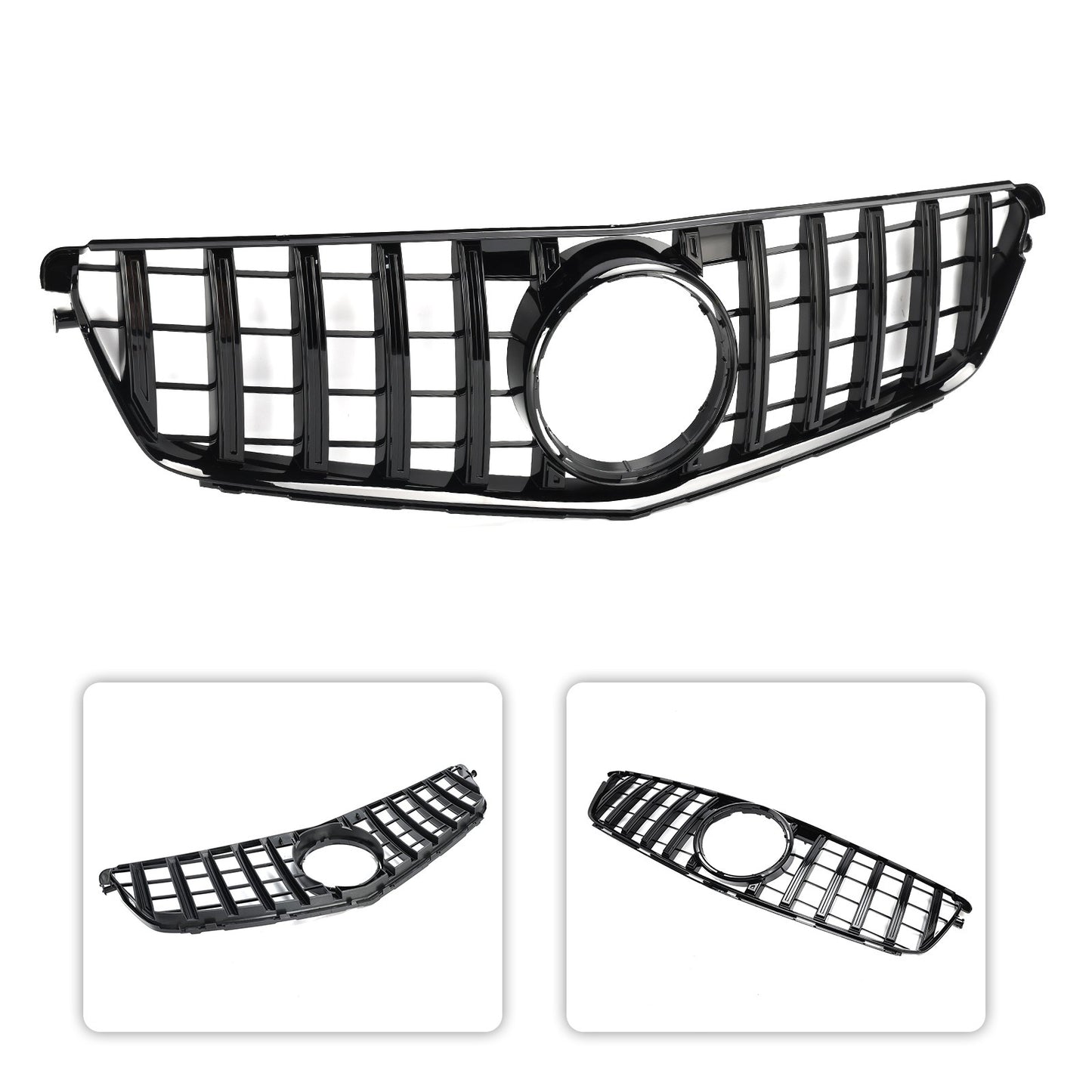 GTR Style Front Bumper Grille Grill Fit Benz C-Class W204 C300 C350 2008-2014
