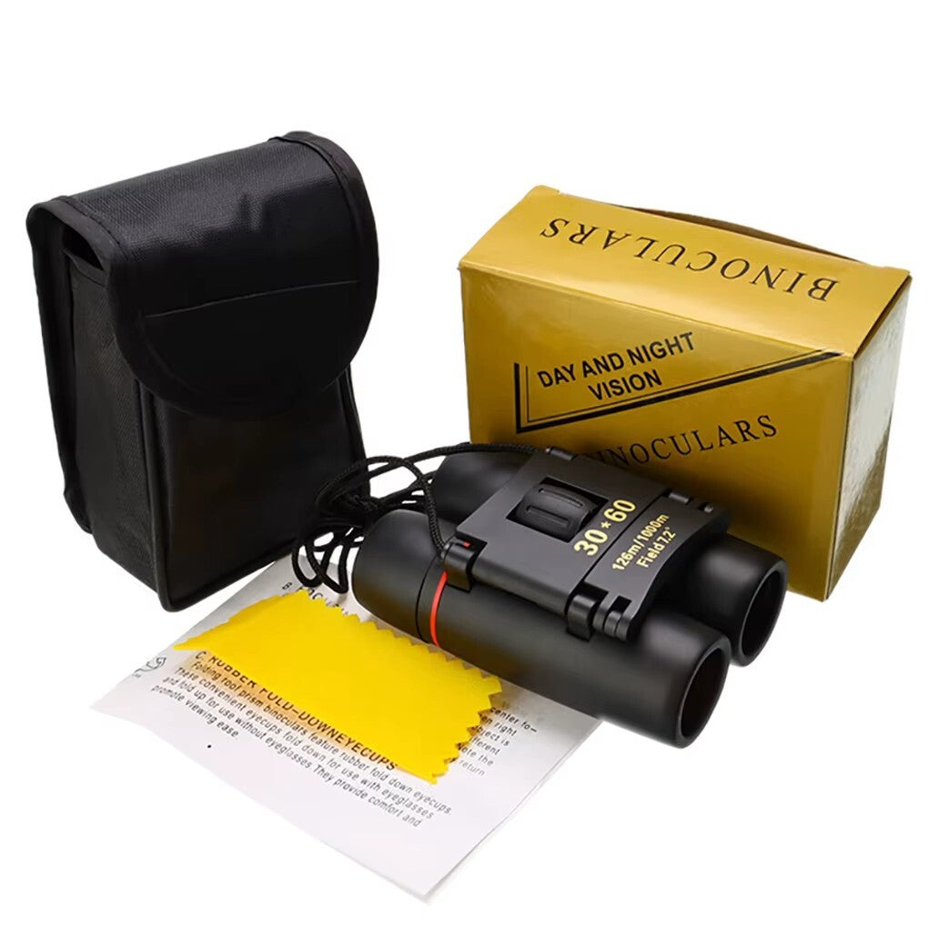 Binoculars 30x60 Zoom Outdoor Travel Compact Folding Telescope Hunting Day/Night