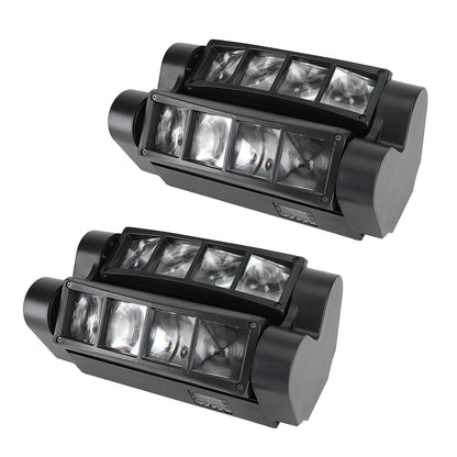 2x 80W 8LED RGBW Spider Moving Head Stage Lighting Beam DMX Party DJ Lighting US