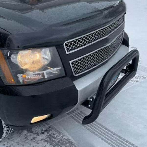 Solid Spare Bull Bar Push Bumper Grille Guard for 2007-2018 Chevy Silverado Sierra 1500 BLK