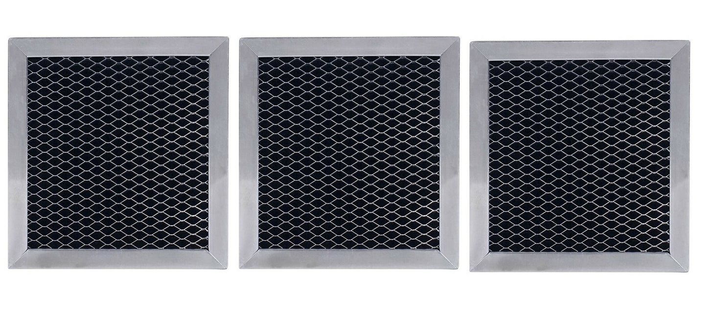 Solid Spare (3) Compatible with C-6214 Charcoal Carbon Filters for Whirlpool Microwave Range