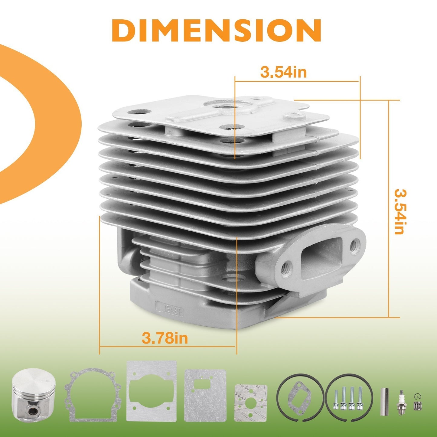 48mm Cylinder Piston Kit For Echo Backpack Blower PB-650 PB-650H PB-651H PB-750H