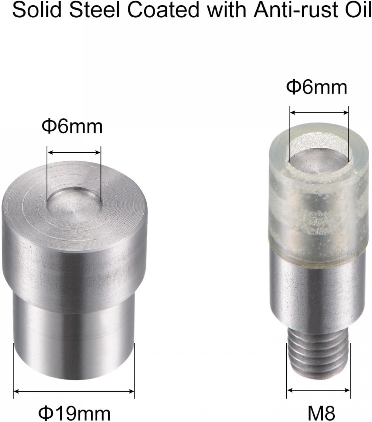 Hand Press Machine Stud Carbon Steel and Rubber 6mm Rivet Setter Punch Dies