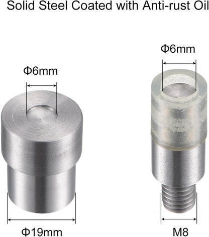 Hand Press Machine Stud Carbon Steel and Rubber 6mm Rivet Setter Punch Dies