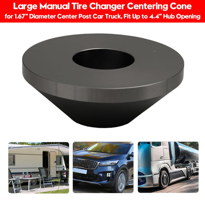 Large Manual Tire Changer Centering Cone for 1.67" Diameter Center Post Car