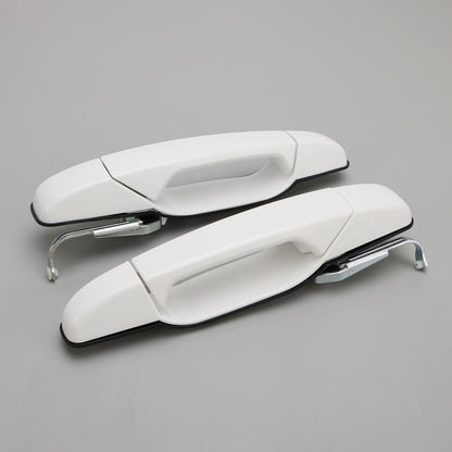 4PCS Front & Rear Door Handle Set Olympic White For Silverado Sierra 2007-2013