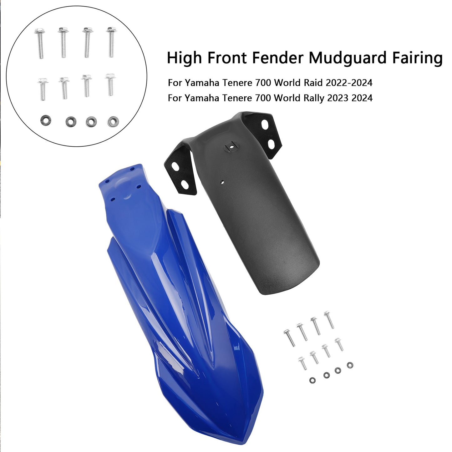 High Front Fender Mudguard Fairing For Yamaha Tenere 700 2019-2026 Blue