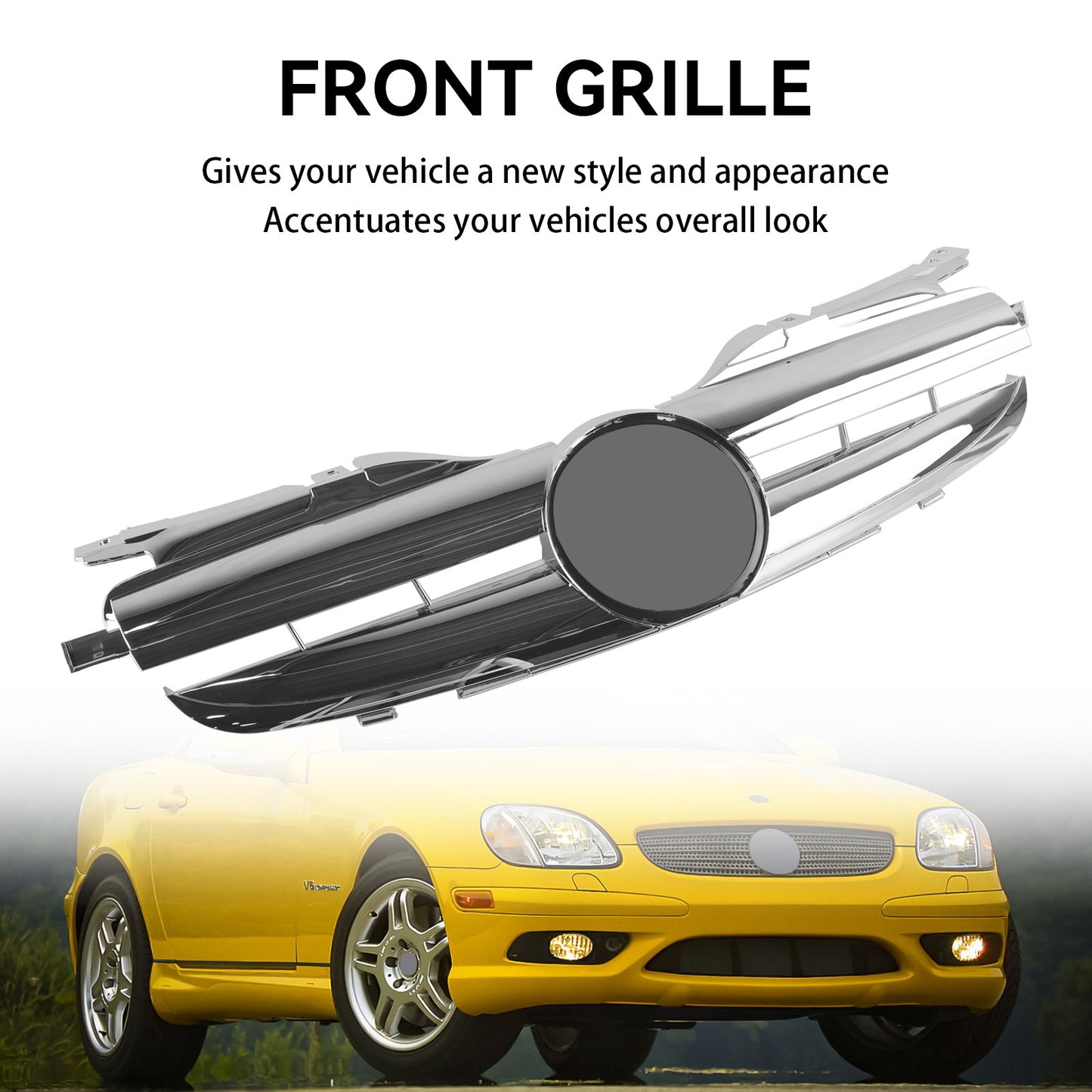 Front Bumper Grill Grille Fit Mercedes Benz SLK-Class R170 SLK200 SLK230 SLK320