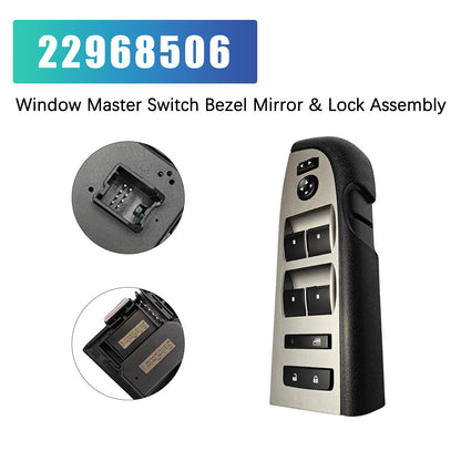 Window Master Switch Bezel Mirror & Lock Assembly 22968506 for Chevrolet 10-13