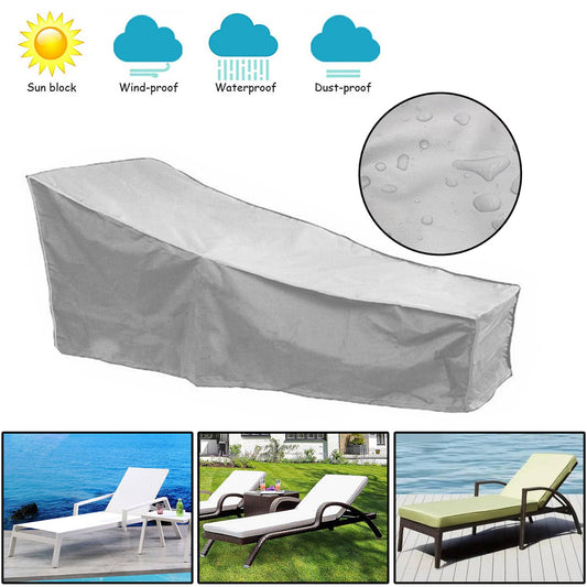 Solid Spare Waterproof Silver Sun Lounge Chair Dust Oxford Outdoor Garden Furniture Cover