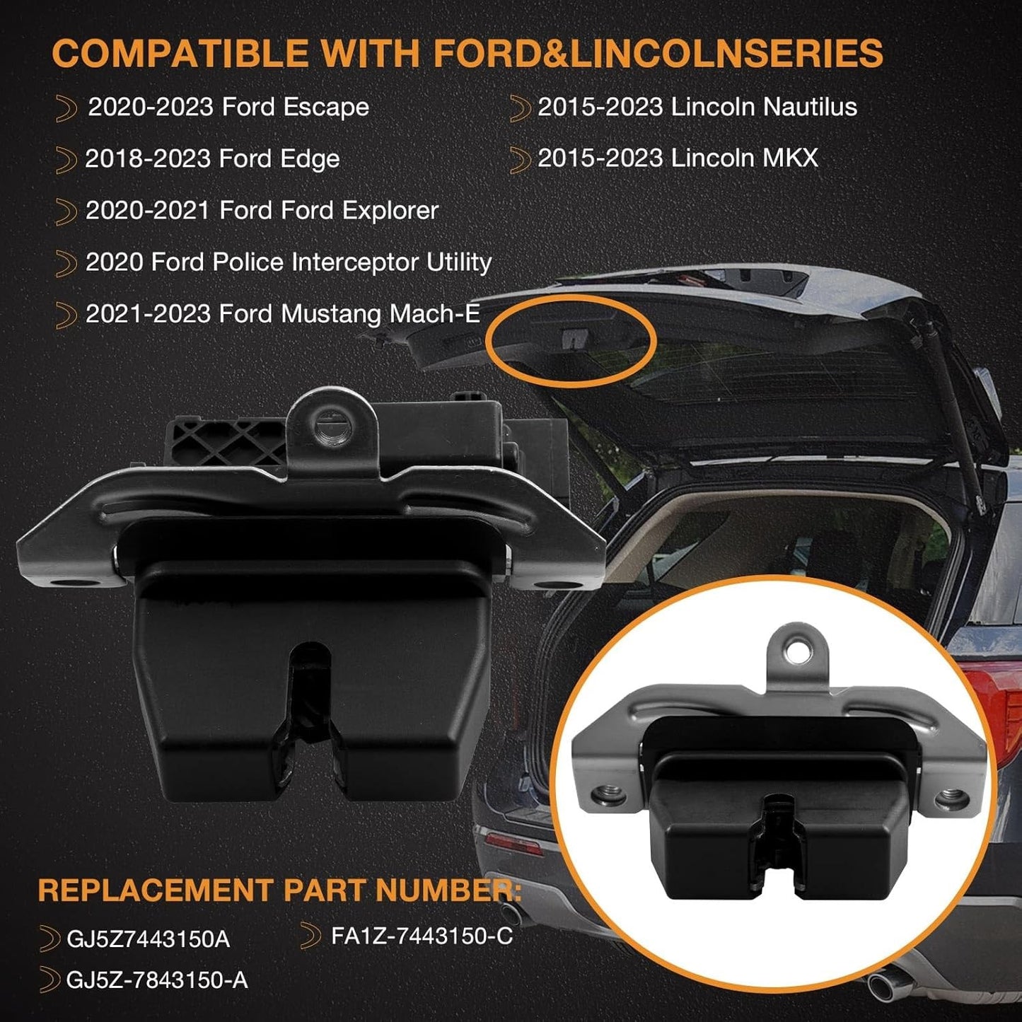 Liftgate Trunk Lock Actuator Motor For Ford 15-25 Edge Escape Expedition Lincoln