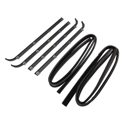 4PCS Door Window Seal Belt Weatherstrip+2PCS Seal Kit For Ford F150 F250 F350