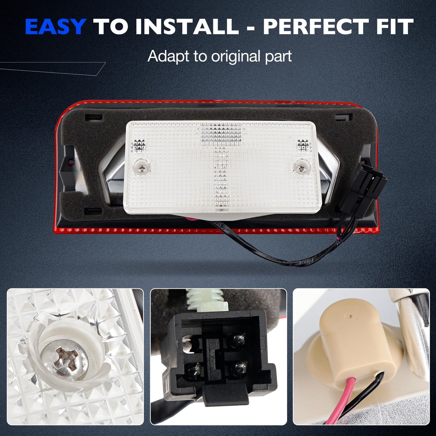 923-290 Rear Roof Mounted Third Brake Light For 1992-2022 Ford E-150 E-250 E-350