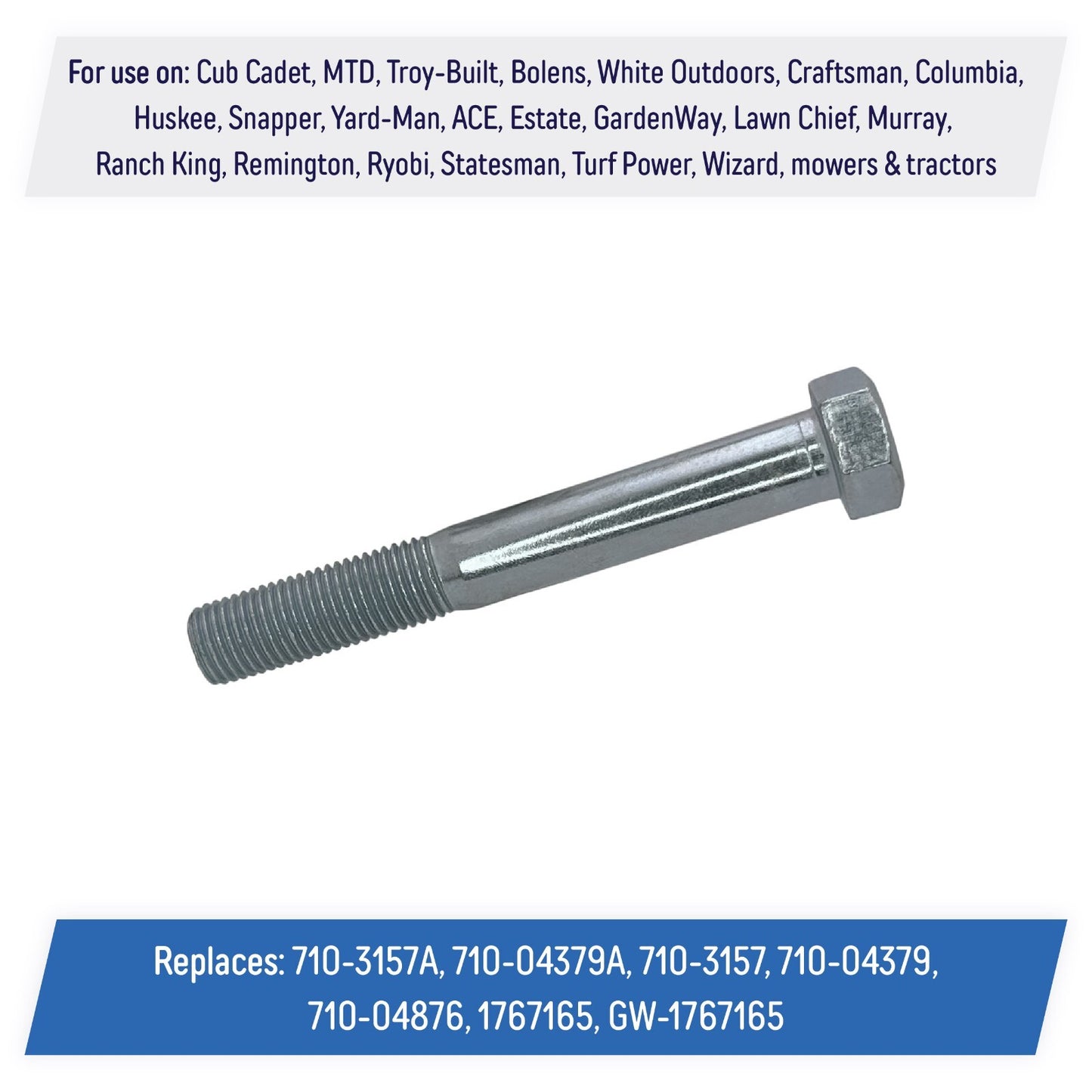 (2) Clutch Bolt for Cub Cadet MTD White Columbia Craftsman 710-3157A, 710-04379A