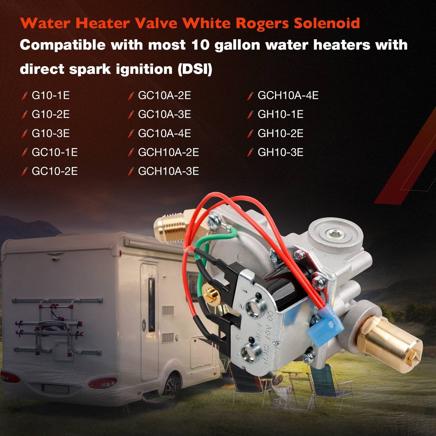 GC10A-4E 92089 RV Water Heater Gas Valve For Atwood 10 Gal Water Heaters G10-3E